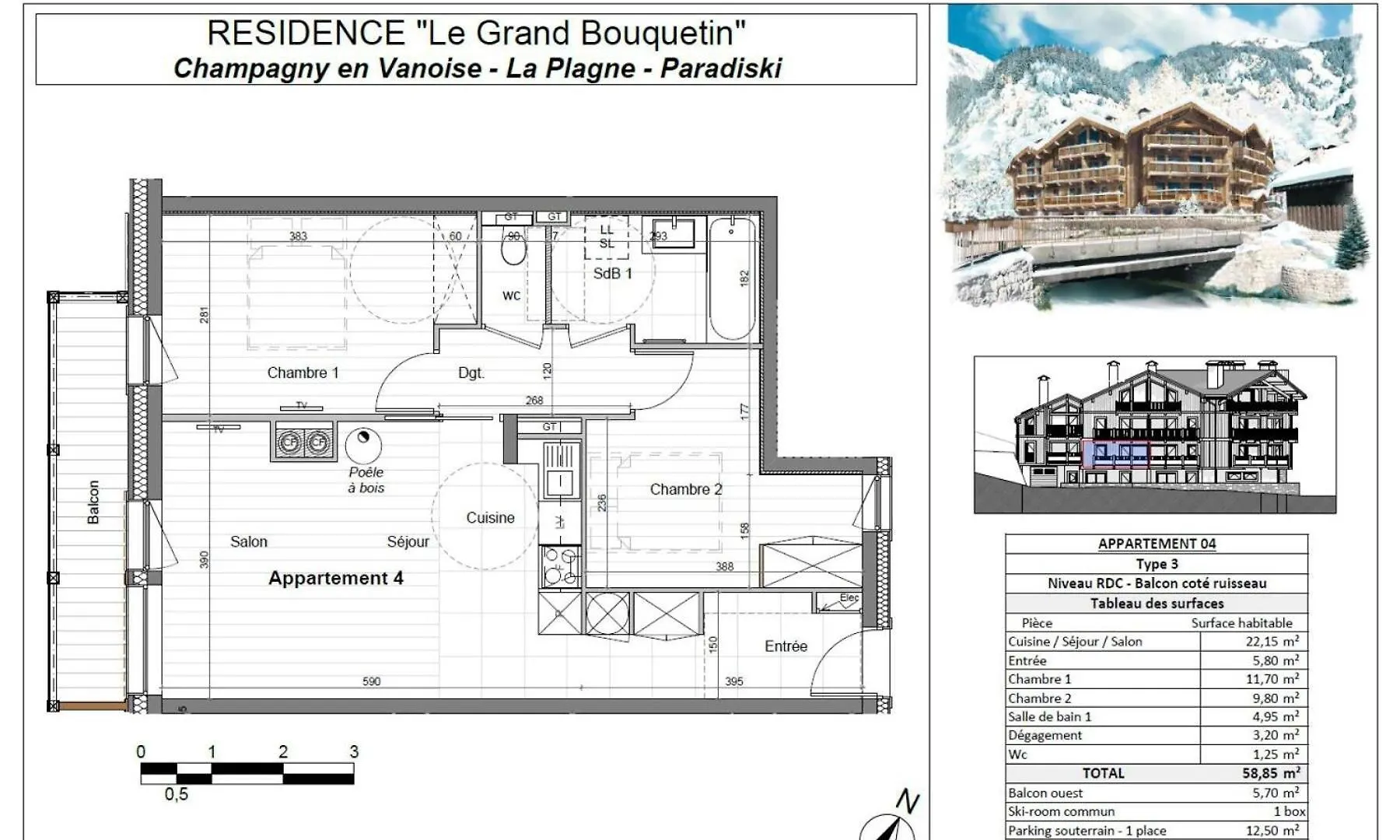Apartmán Residence Le Grand Bouquetin - 3 Pieces Pour 6 Personnes Mae-9974 La Plagne